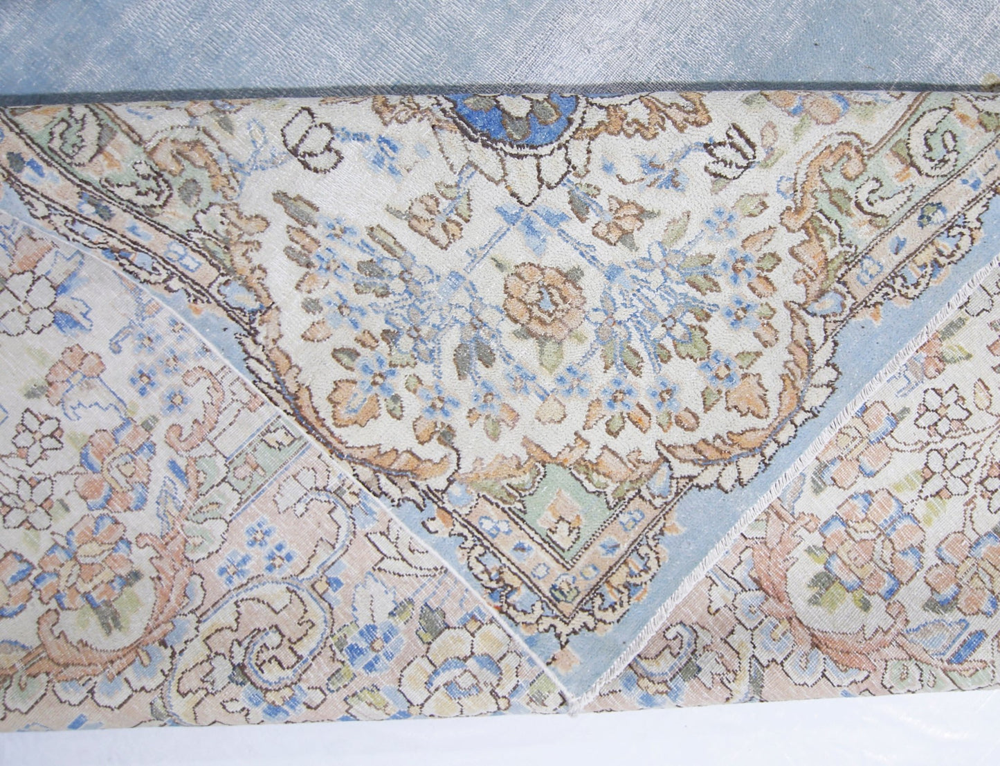 Handmade Vintage Persian Kerman Rug | 440 x 305 cm | 14'5" x 10' - Najaf Rugs & Textile