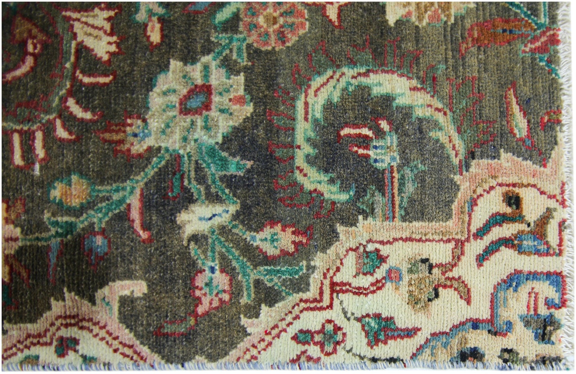Handmade Vintage Persian Kerman Hallway Runner | 217 x 64 cm | 7'2" x 2'1" - Najaf Rugs & Textile