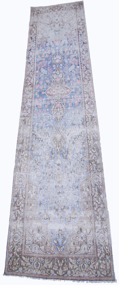 Handmade Vintage Persian Kerman Hallway Runner | 279 x 71 cm | 9'2" x 2'4" - Najaf Rugs & Textile