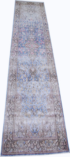 Handmade Vintage Persian Kerman Hallway Runner | 284 x 70 cm | 9'4" x 2'4" - Najaf Rugs & Textile
