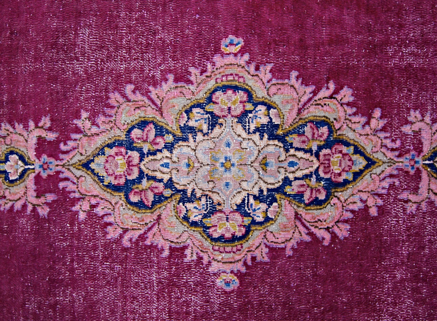 Handmade Vintage Persian Kerman Hallway Runner | 422 x 70 cm | 13'10" x 2'4" - Najaf Rugs & Textile