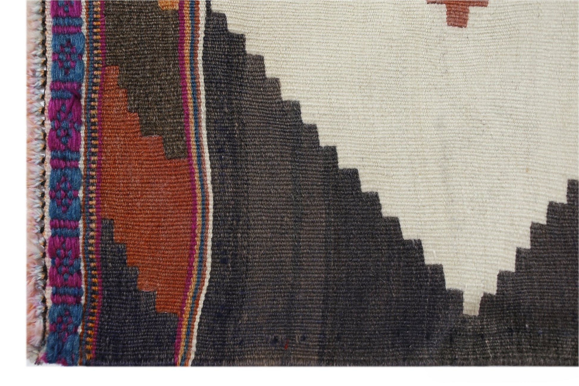 Handmade Vintage Persian Kilim Hallway Runner | 474 x 161 cm | 15'7" x 5'3" - Najaf Rugs & Textile