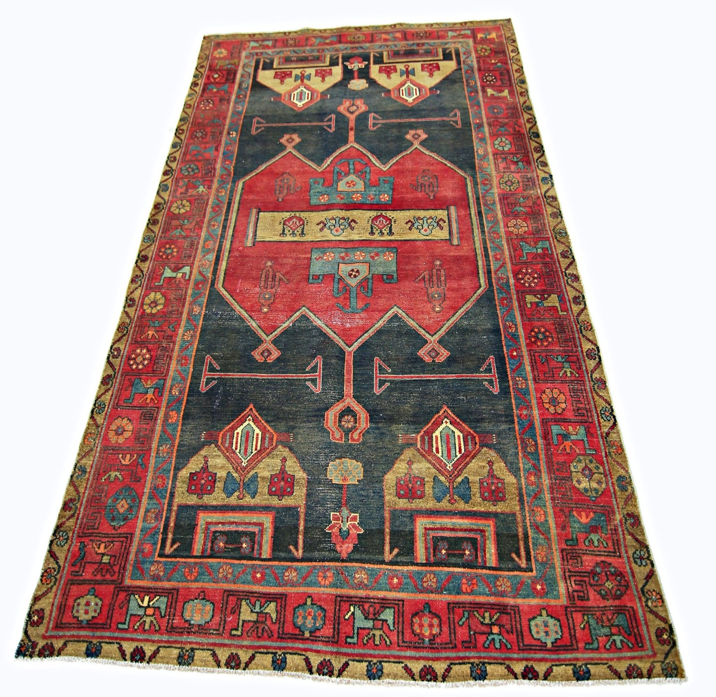 Handmade Vintage Persian Koliai Rug | 250 x 142 cm | 8'2" x 4'8" - Najaf Rugs & Textile