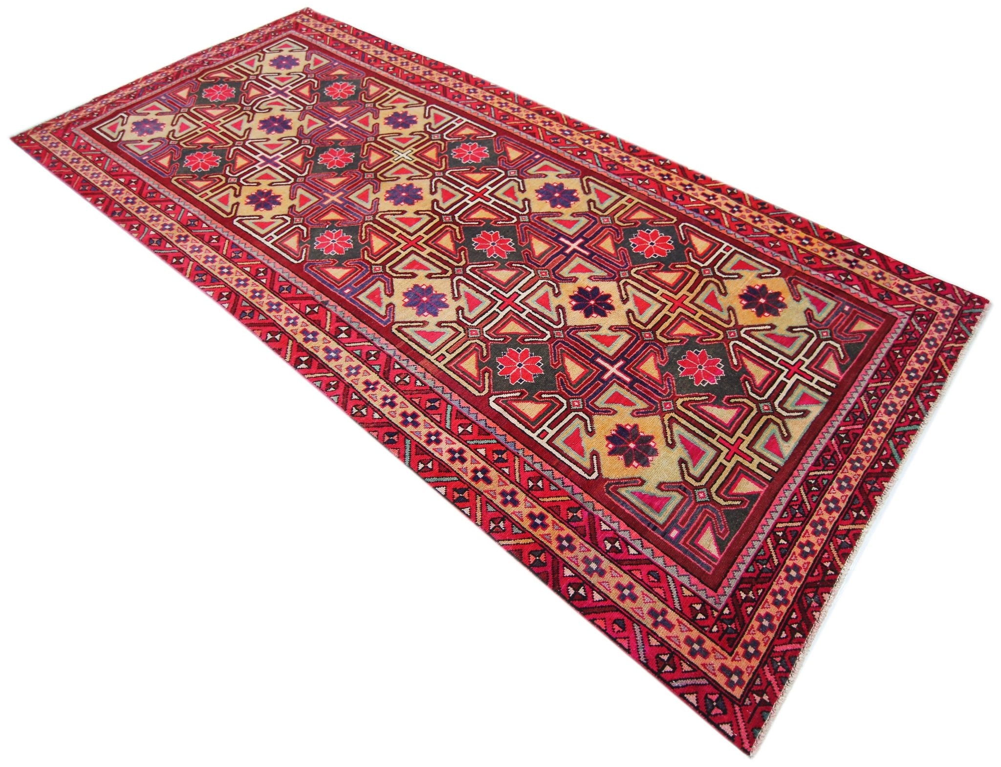 Handmade Vintage Persian Rug | 329 x 141 cm | 10'10" x 4'8" - Najaf Rugs & Textile