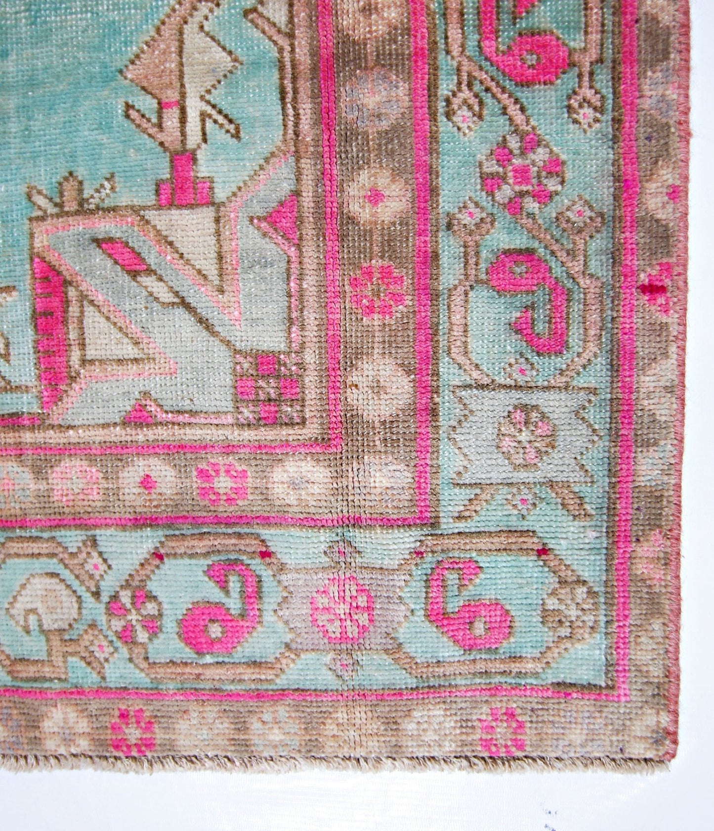 Handmade Vintage Persian Hallway Runner | 336 x 138 cm | 11' x 4'6" - Najaf Rugs & Textile