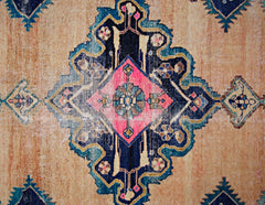 Handmade Vintage Persian Hallway Runner | 388 x 146 cm | 12'9" x 4'9" - Najaf Rugs & Textile