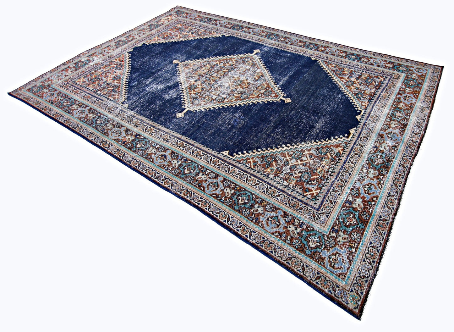 Handmade Vintage Persian Rug | 334 x 211 cm | 11' x 6'11" - Najaf Rugs & Textile