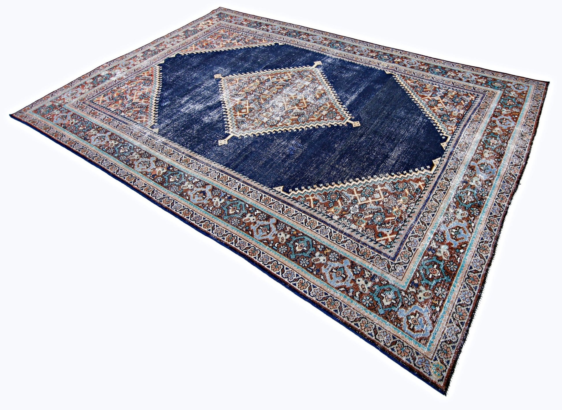 Handmade Vintage Persian Rug | 334 x 211 cm | 11' x 6'11" - Najaf Rugs & Textile