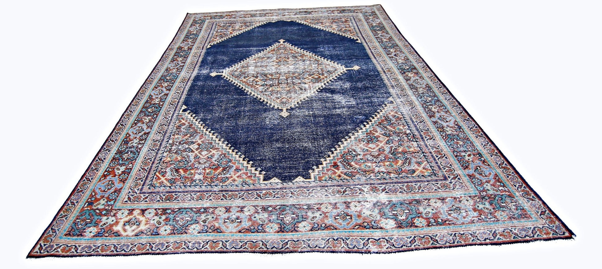 Handmade Vintage Persian Rug | 334 x 211 cm | 11' x 6'11" - Najaf Rugs & Textile