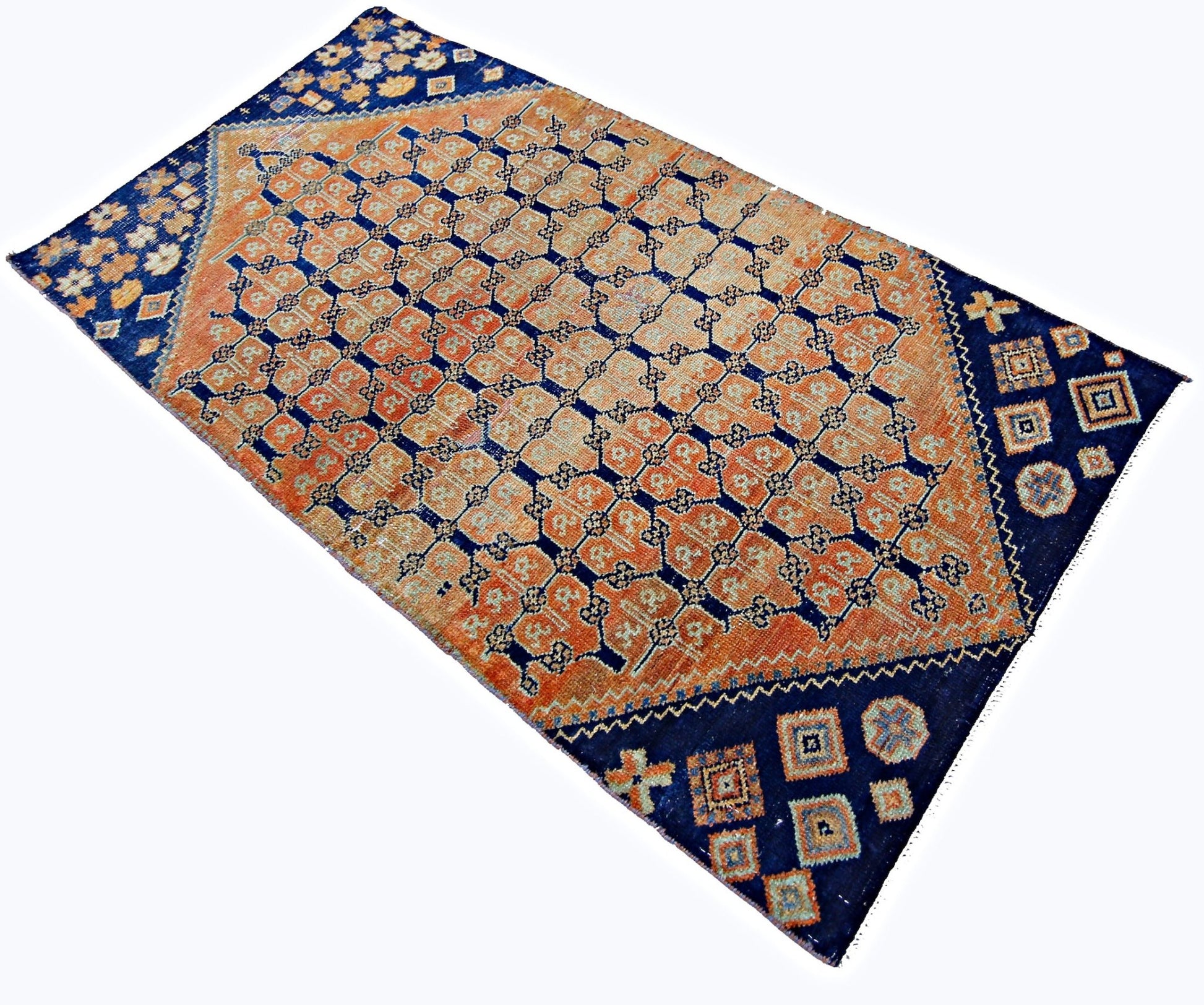 Handmade Vintage Persian Afshar Rug | 147 x 80 cm | 4'10" x 2'8" - Najaf Rugs & Textile
