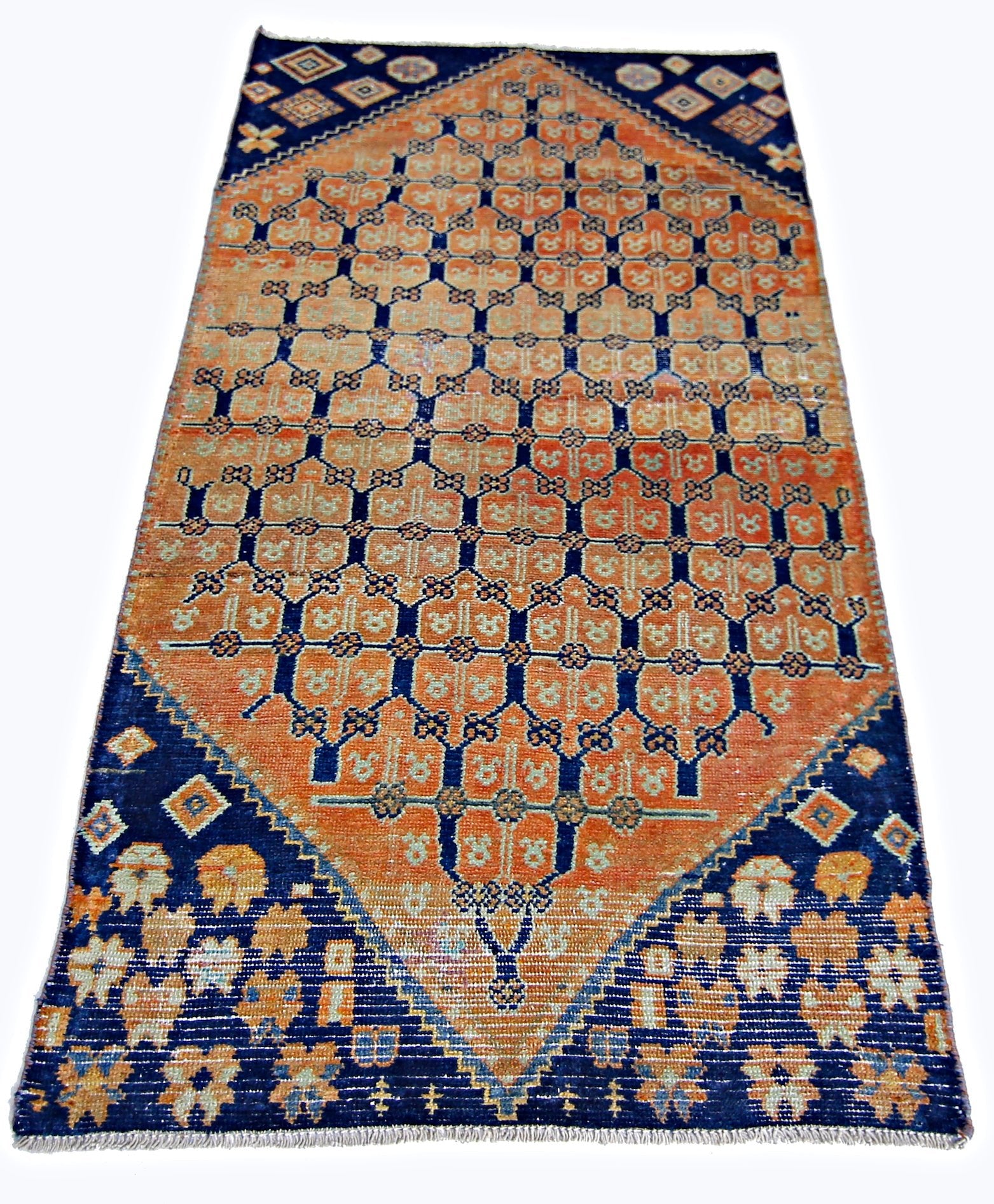 Handmade Vintage Persian Afshar Rug | 147 x 80 cm | 4'10" x 2'8" - Najaf Rugs & Textile