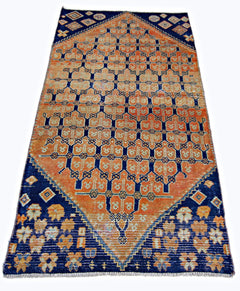 Handmade Vintage Persian Afshar Rug | 147 x 80 cm | 4'10" x 2'8" - Najaf Rugs & Textile