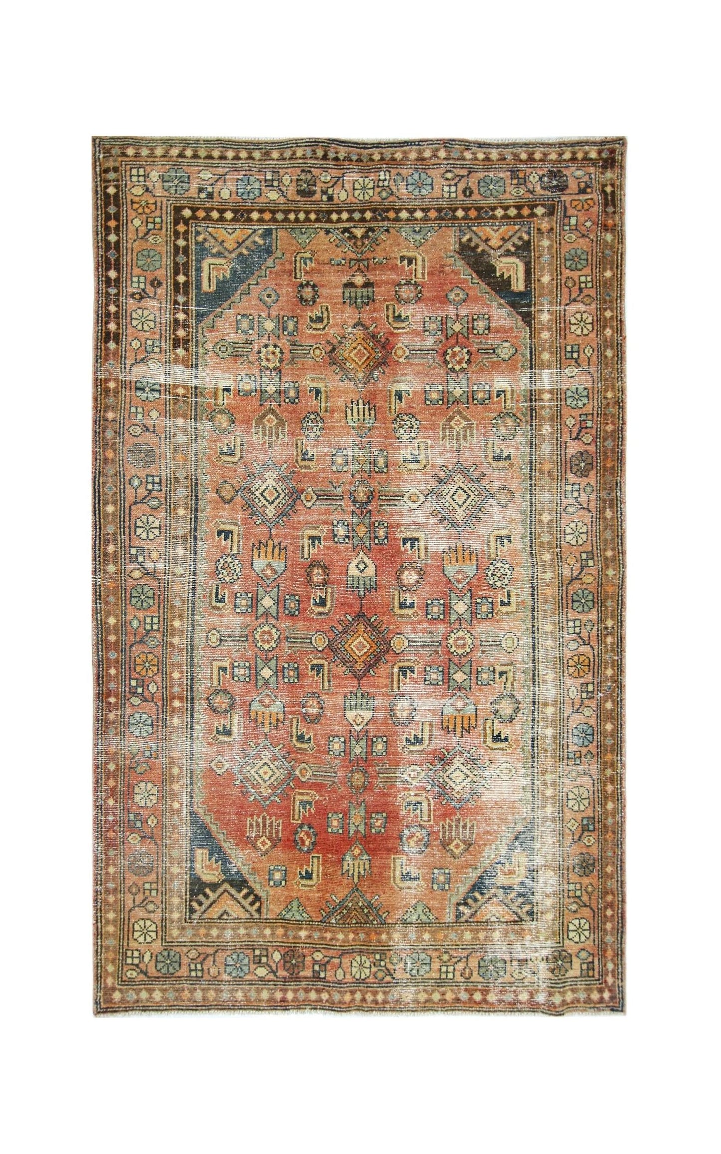 Handmade Vintage Persian Rug | 208 x 129 cm | 6'10" x 4'3" - Najaf Rugs & Textile