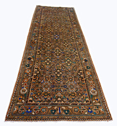 Handmade Vintage Persian Hallway Runner | 280 x 105 cm | 9'2" x 3'5" - Najaf Rugs & Textile