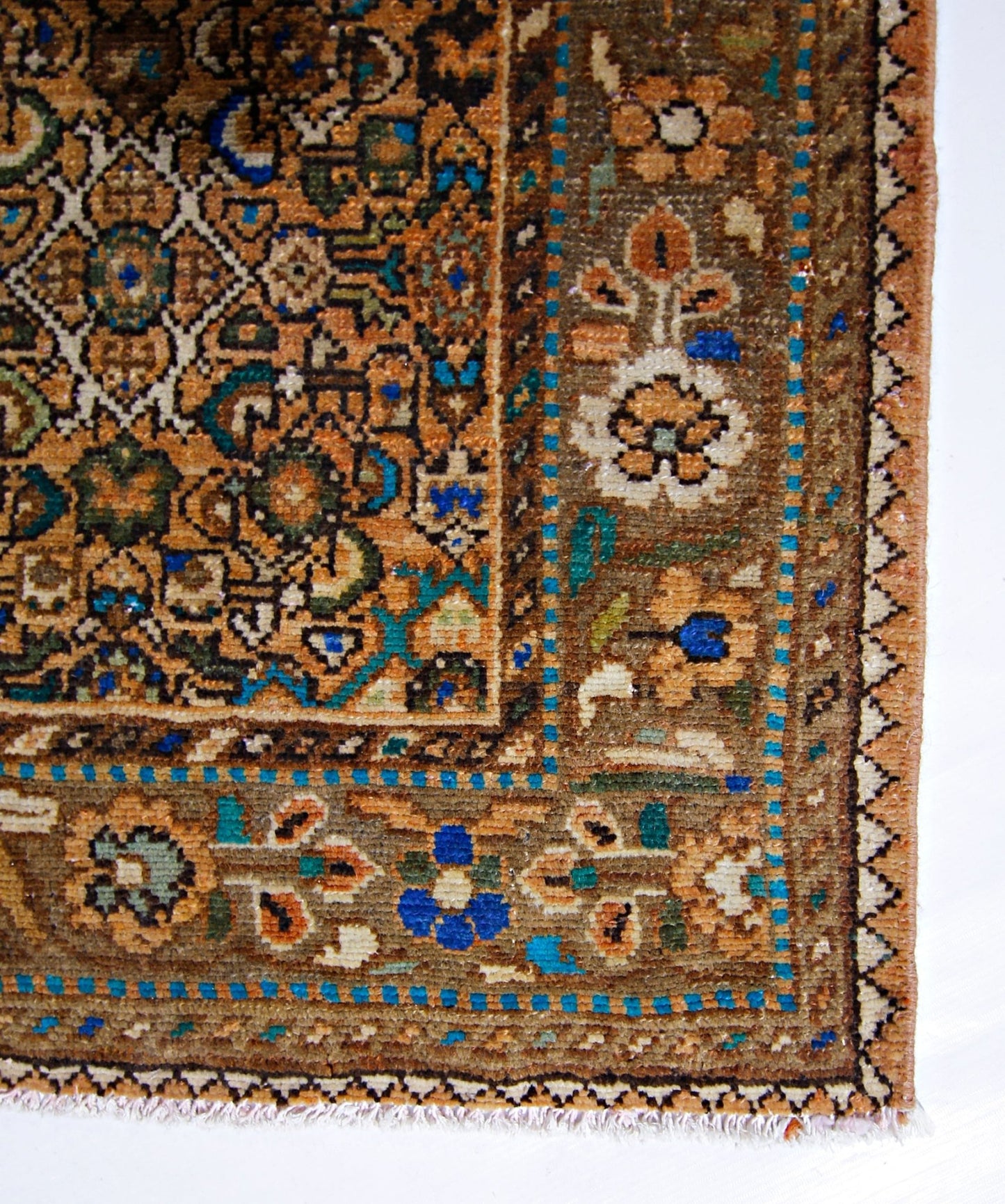 Handmade Vintage Persian Hallway Runner | 280 x 105 cm | 9'2" x 3'5" - Najaf Rugs & Textile