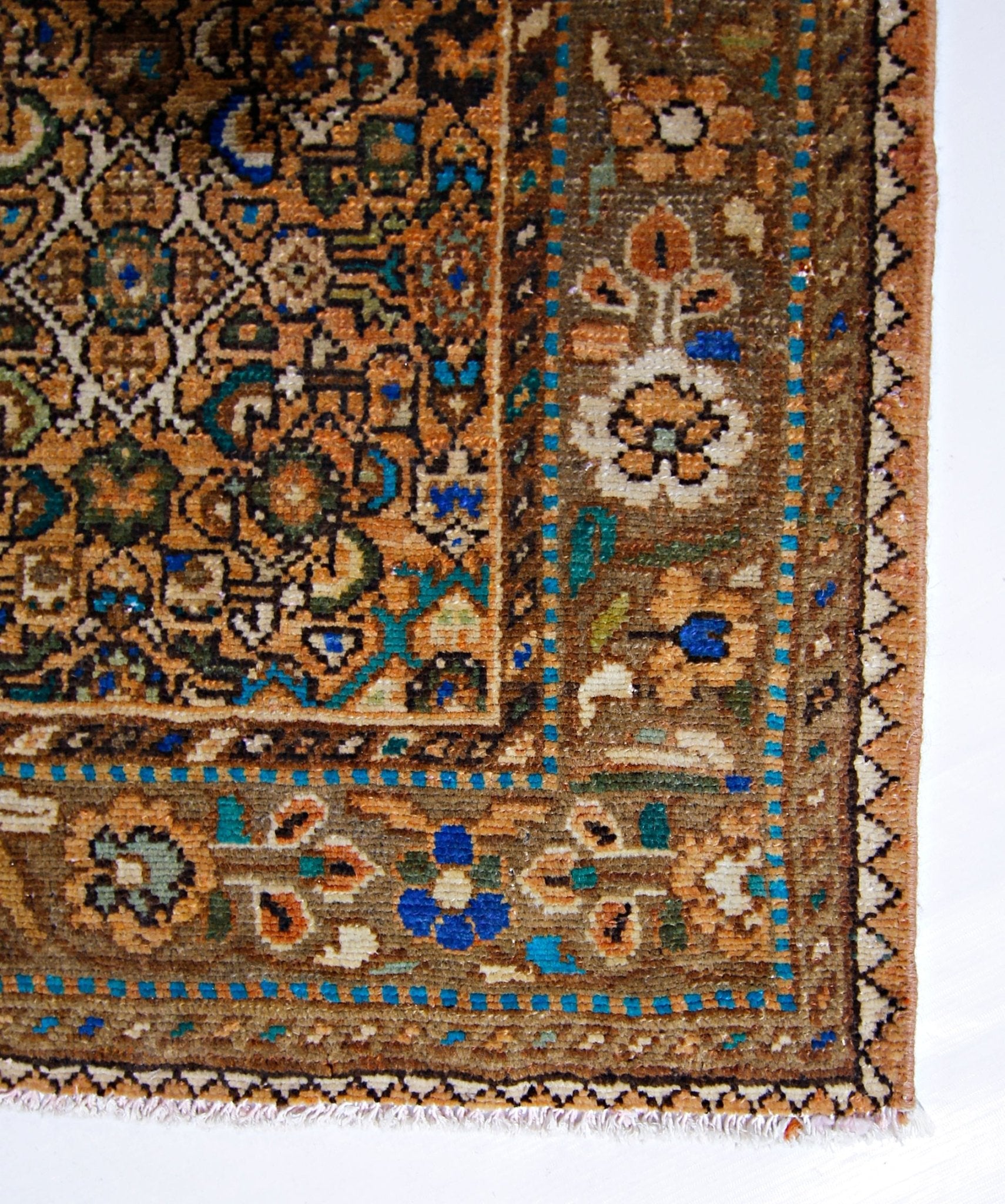 Handmade Vintage Persian Hallway Runner | 280 x 105 cm | 9'2" x 3'5" - Najaf Rugs & Textile