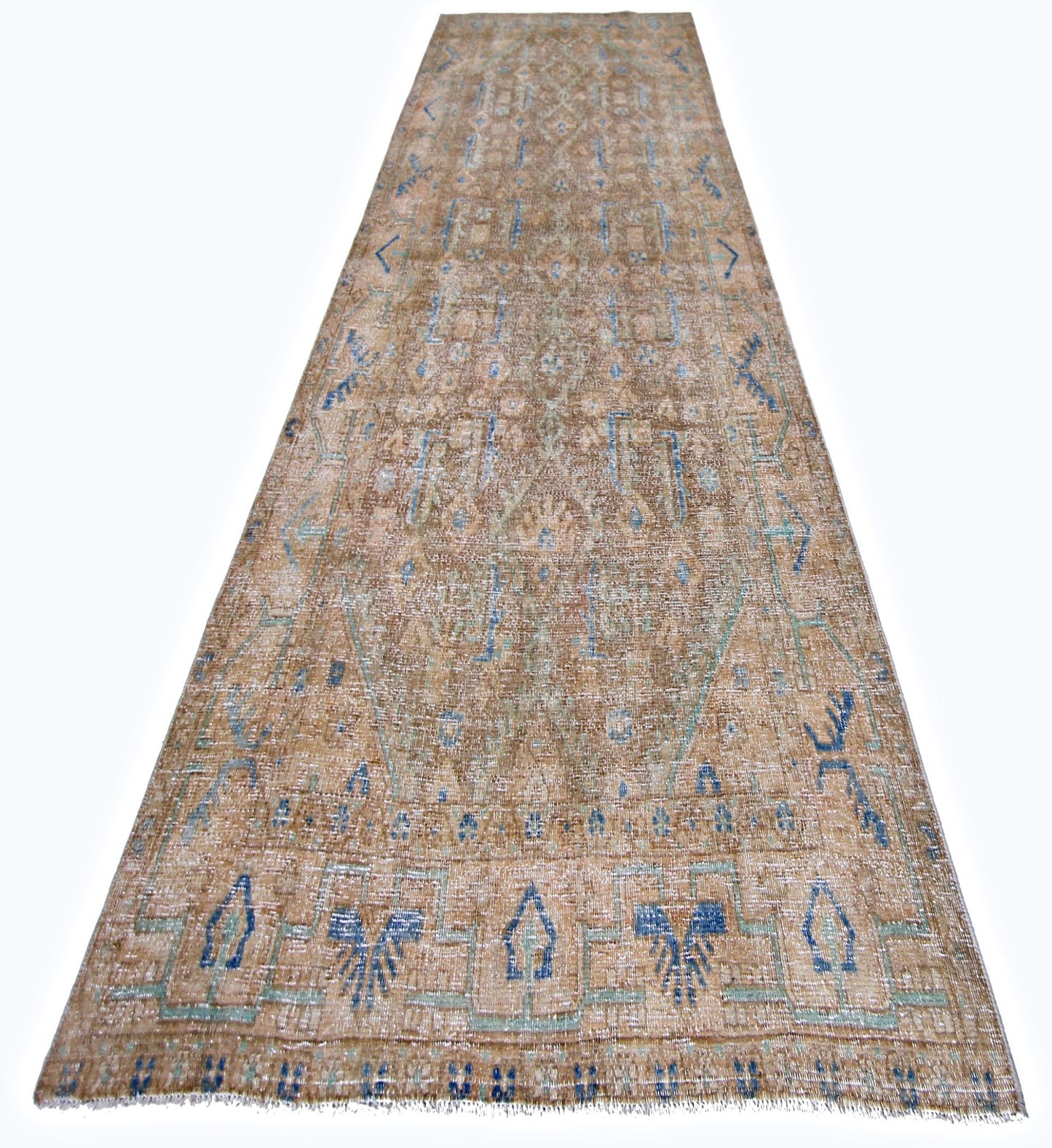 Handmade Vintage Persian Rug | 295 x 120 cm | 9'8" x 3'11" - Najaf Rugs & Textile