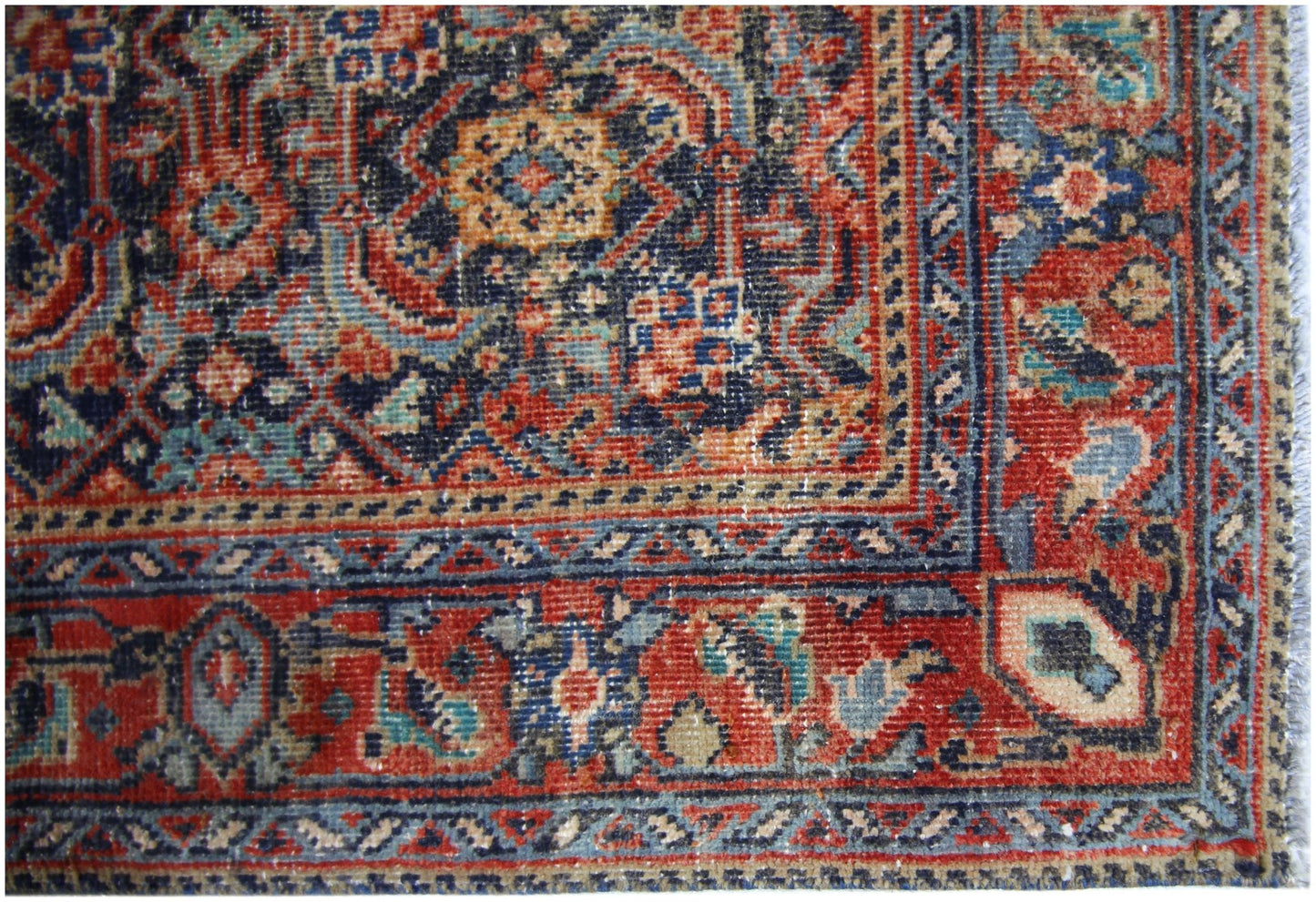 Handmade Vintage Persian Hallway Runner | 306 x 101 cm | 10' x 3'4" - Najaf Rugs & Textile