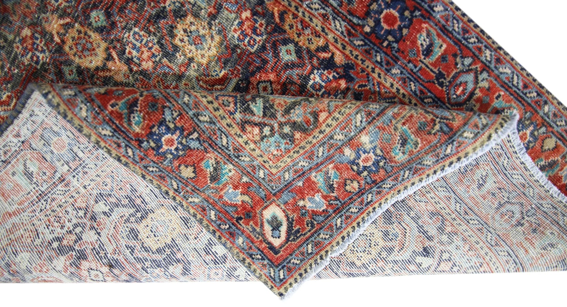 Handmade Vintage Persian Hallway Runner | 306 x 101 cm | 10' x 3'4" - Najaf Rugs & Textile