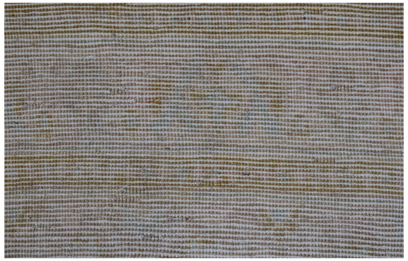 A vintage Persian Hamadan runner featuring a faded, striped pattern in muted earth tones.