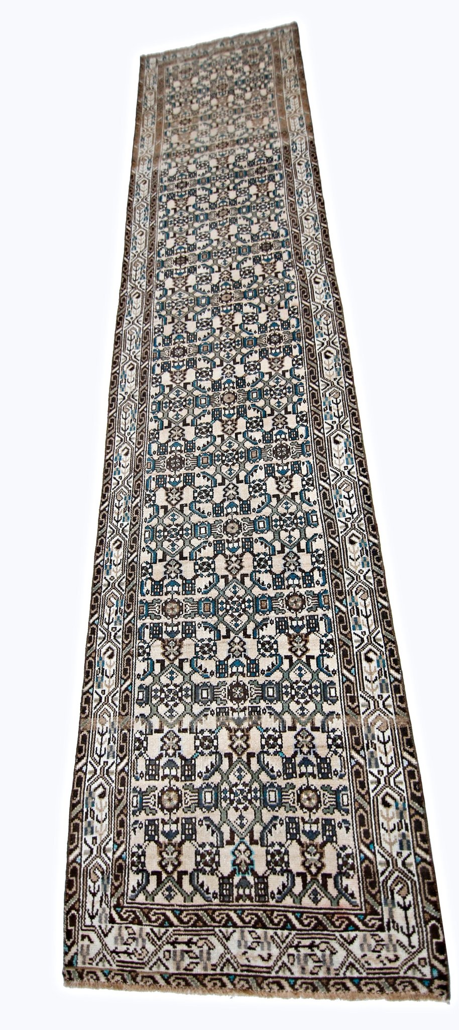 Handmade Vintage Persian Hallway Runner | 365 x 78 cm | 12' x 2'7" - Najaf Rugs & Textile
