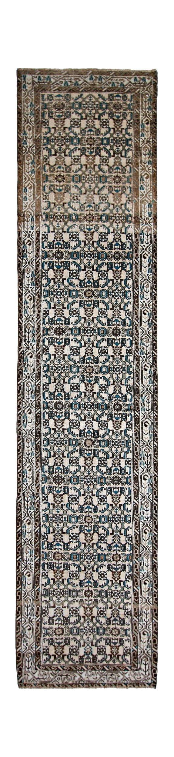 Handmade Vintage Persian Hallway Runner | 365 x 78 cm | 12' x 2'7" - Najaf Rugs & Textile