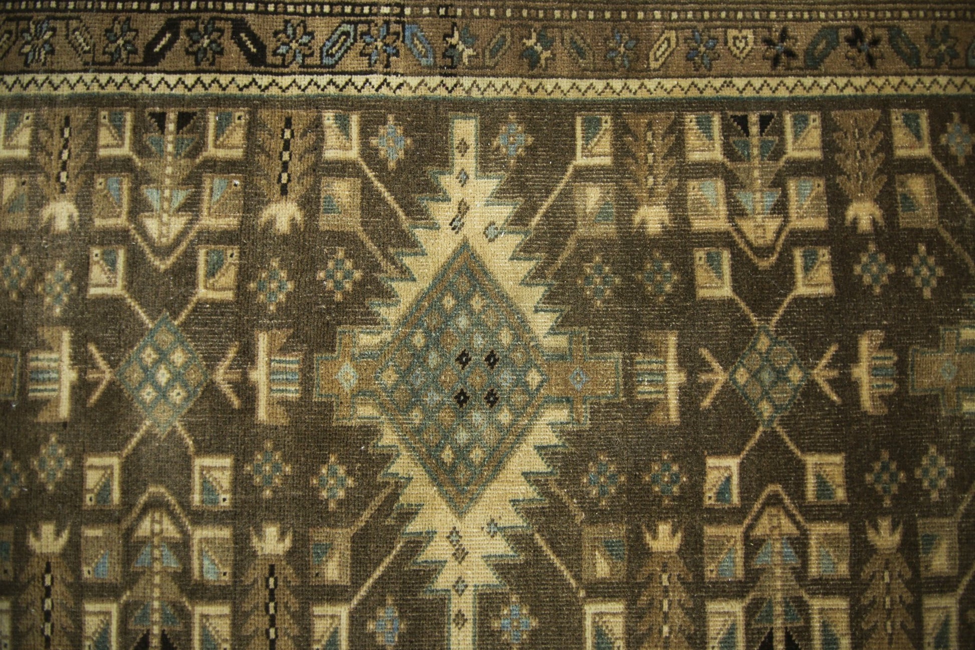 Handmade Vintage Persian Hallway Runner | 402 x 102 cm | 13'2" x 3'4" - Najaf Rugs & Textile