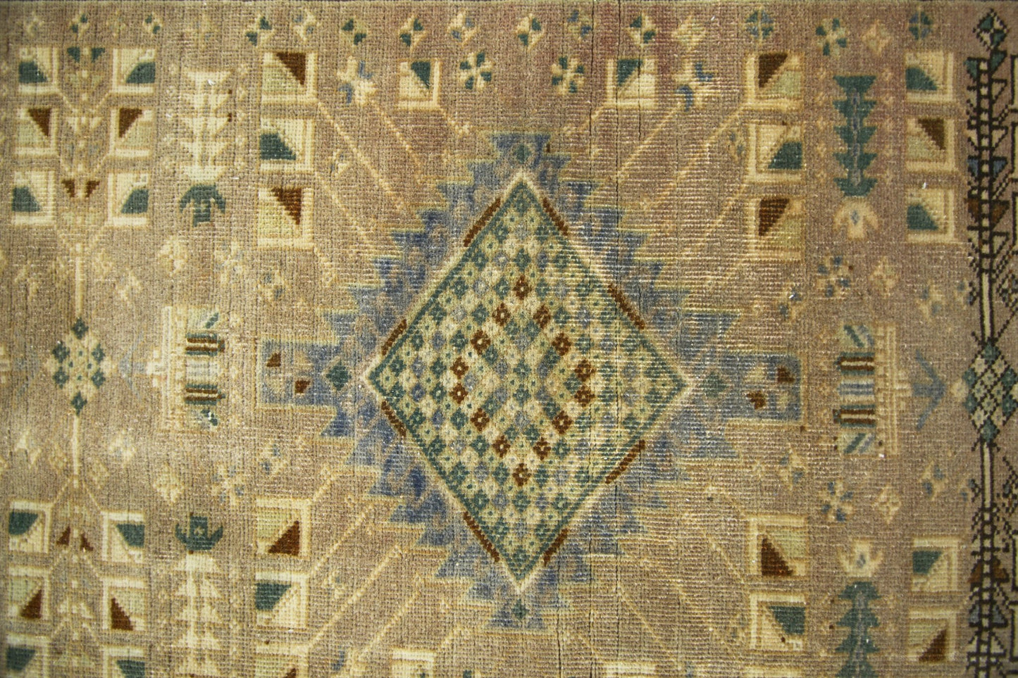 Handmade Vintage Persian Hallway Runner | 418 x 97 cm | 13'9" x 3'2" - Najaf Rugs & Textile