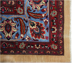 Handmade Vintage Persian Mashad Rug | 319 x 250 cm | 10'6" x 8'2" - Najaf Rugs & Textile