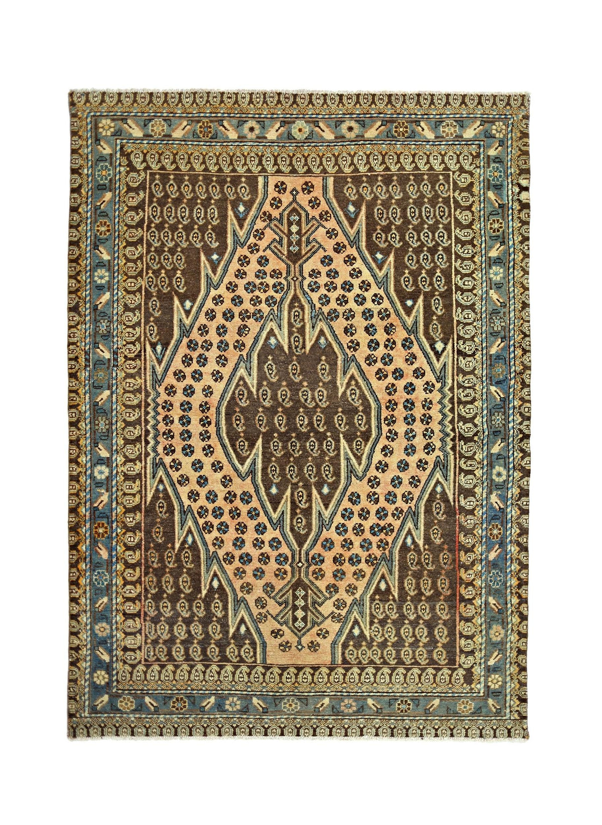 Vintage Persian Mazlaghan Rug