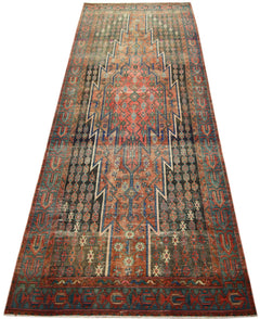 Handmade Vintage Persian Mazlaghan Rug | 270 x 119 cm | 8'10" x 3'11" - Najaf Rugs & Textile