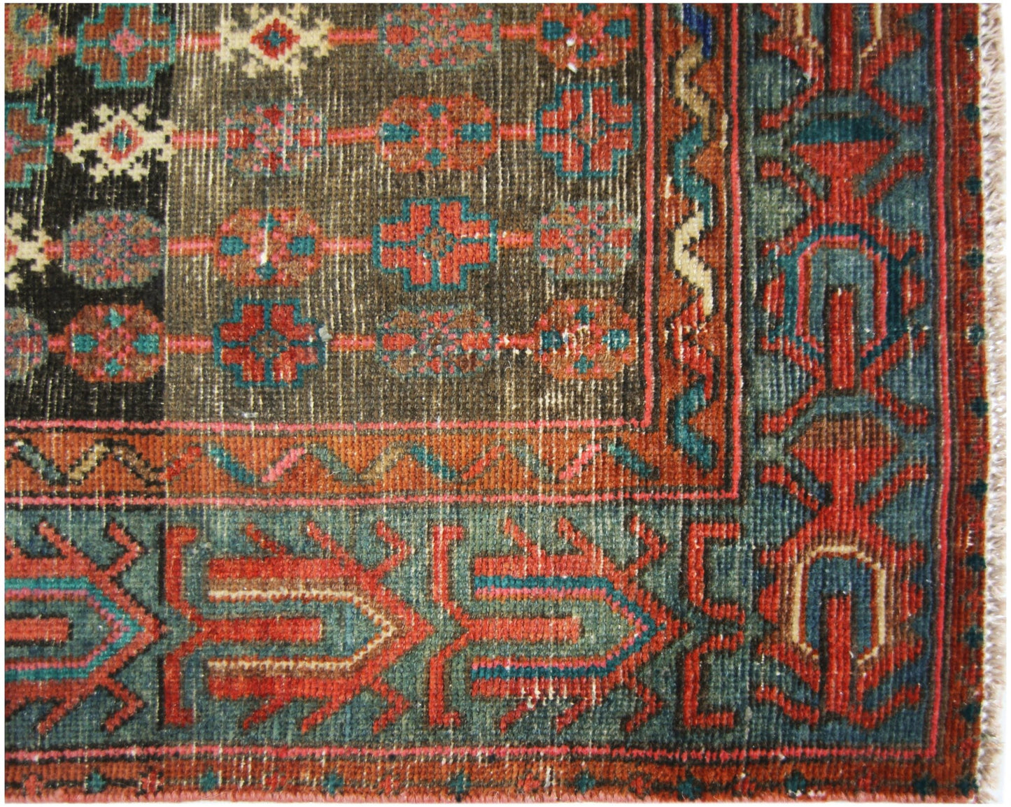 Handmade Vintage Persian Mazlaghan Rug | 270 x 119 cm | 8'10" x 3'11" - Najaf Rugs & Textile