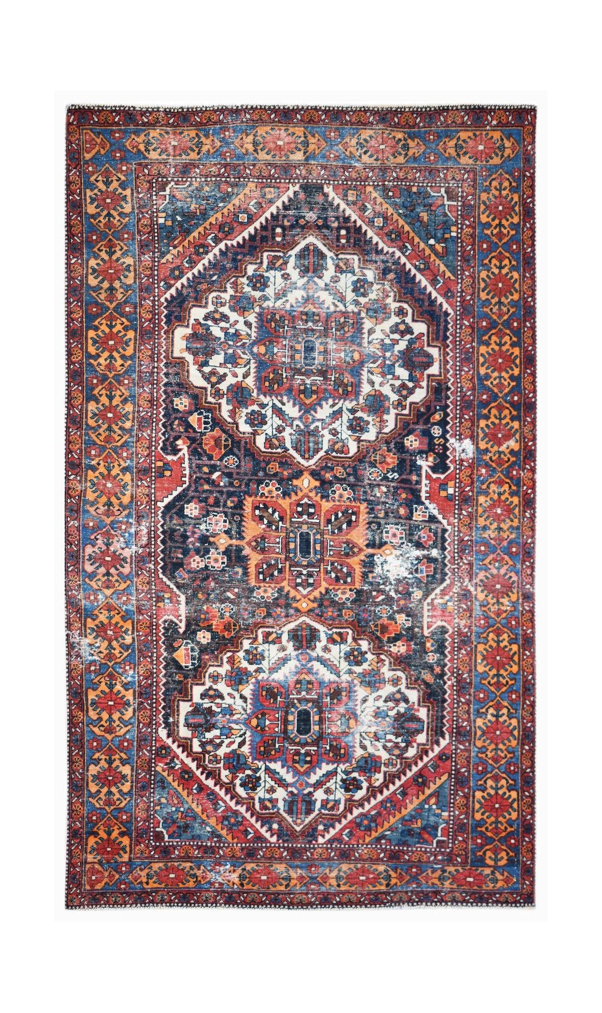 Vintage Persian Meshkin Rug