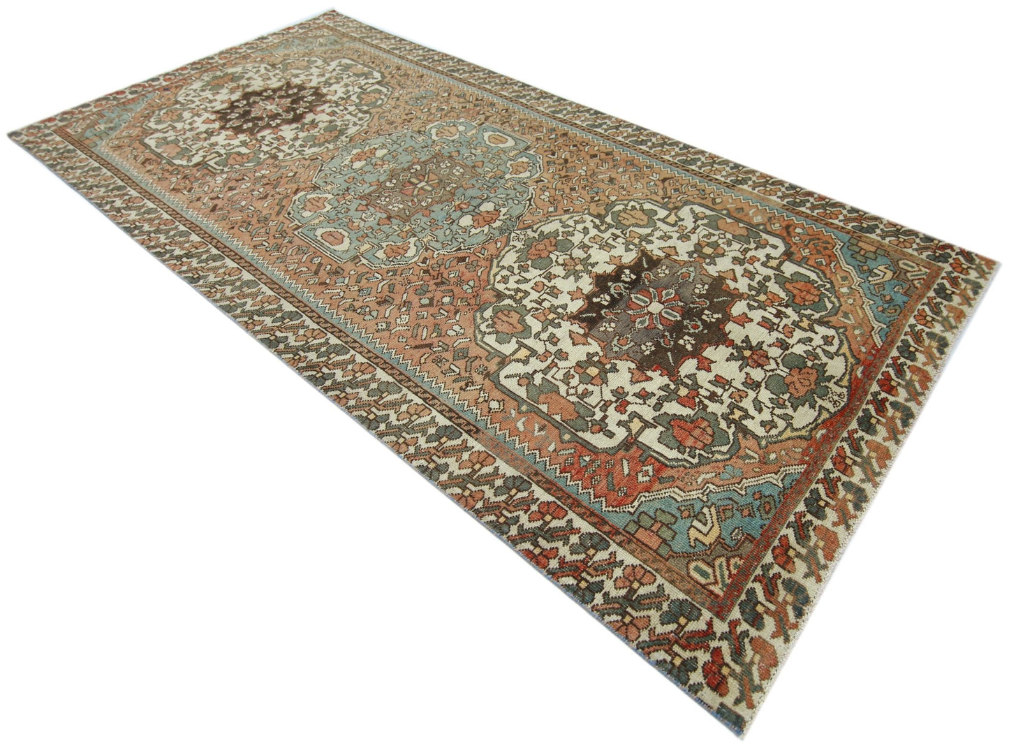Handmade Vintage Persian Rug | 299 x 141 cm | 9'10" x 4'7" - Najaf Rugs & Textile