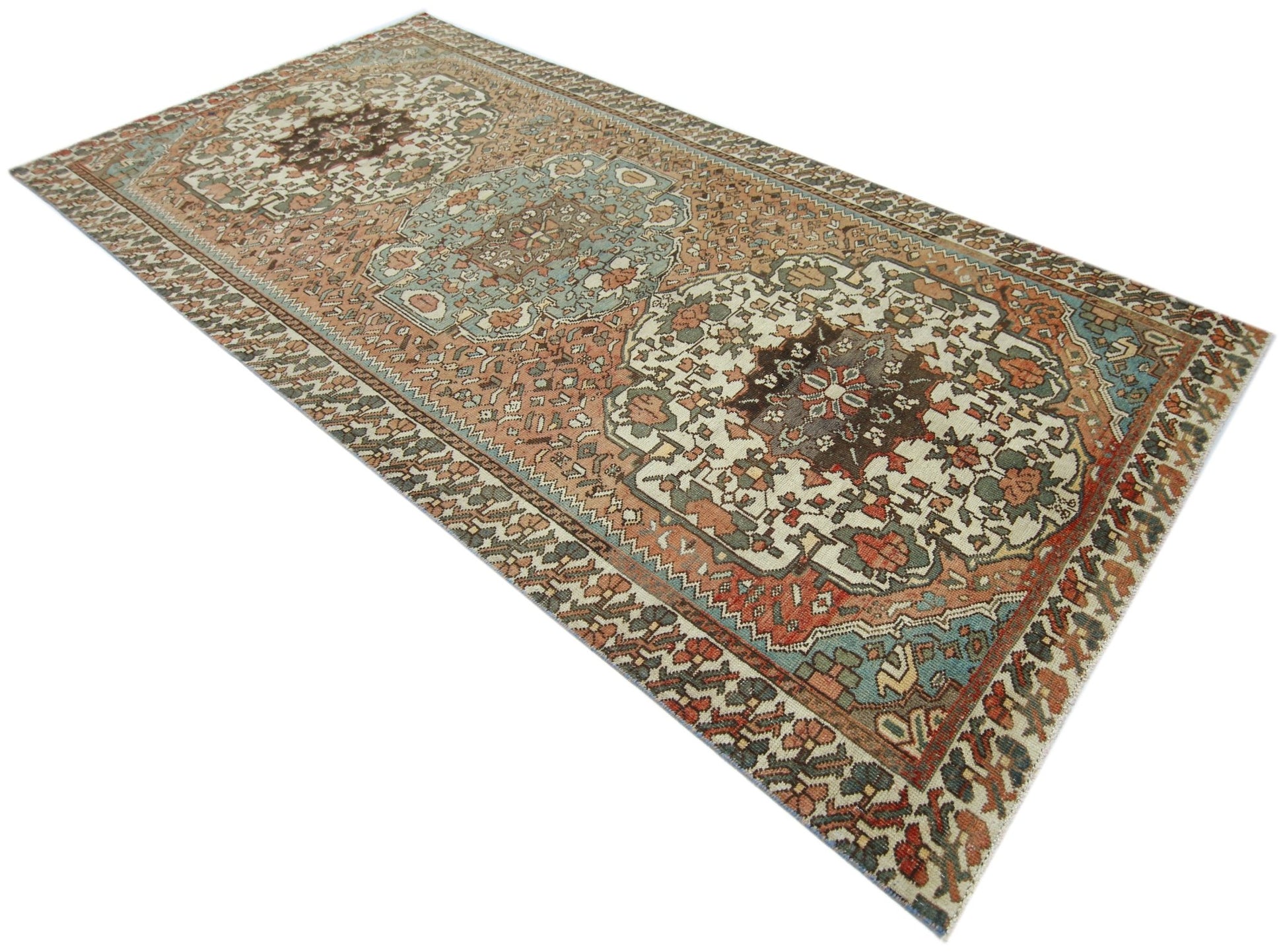 Handmade Vintage Persian Rug | 299 x 141 cm | 9'10" x 4'7" - Najaf Rugs & Textile
