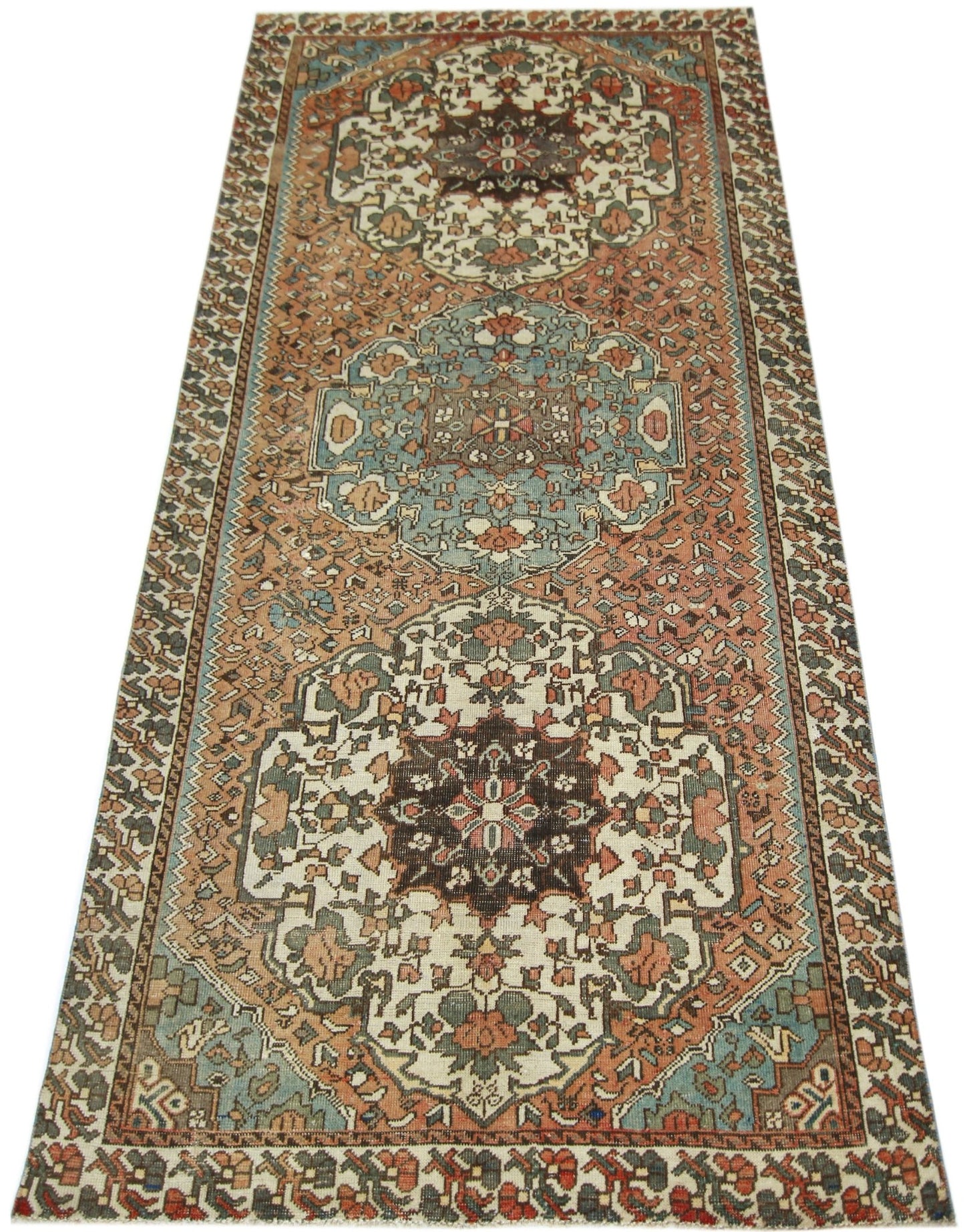 Handmade Vintage Persian Rug | 299 x 141 cm | 9'10" x 4'7" - Najaf Rugs & Textile