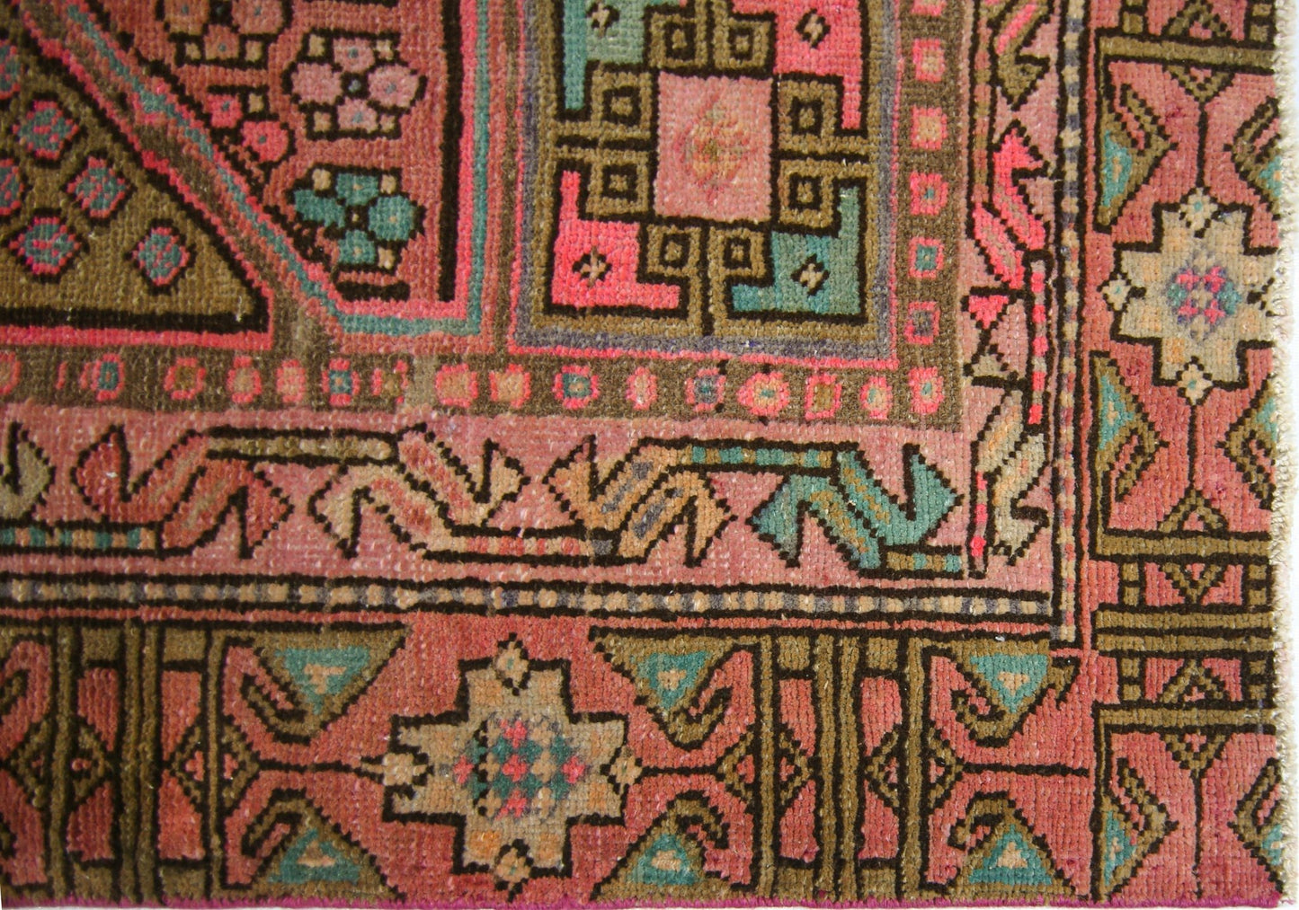 Handmade Vintage Persian Hallway Runner | 301 x 118 cm | 9'10" x 3'10" - Najaf Rugs & Textile