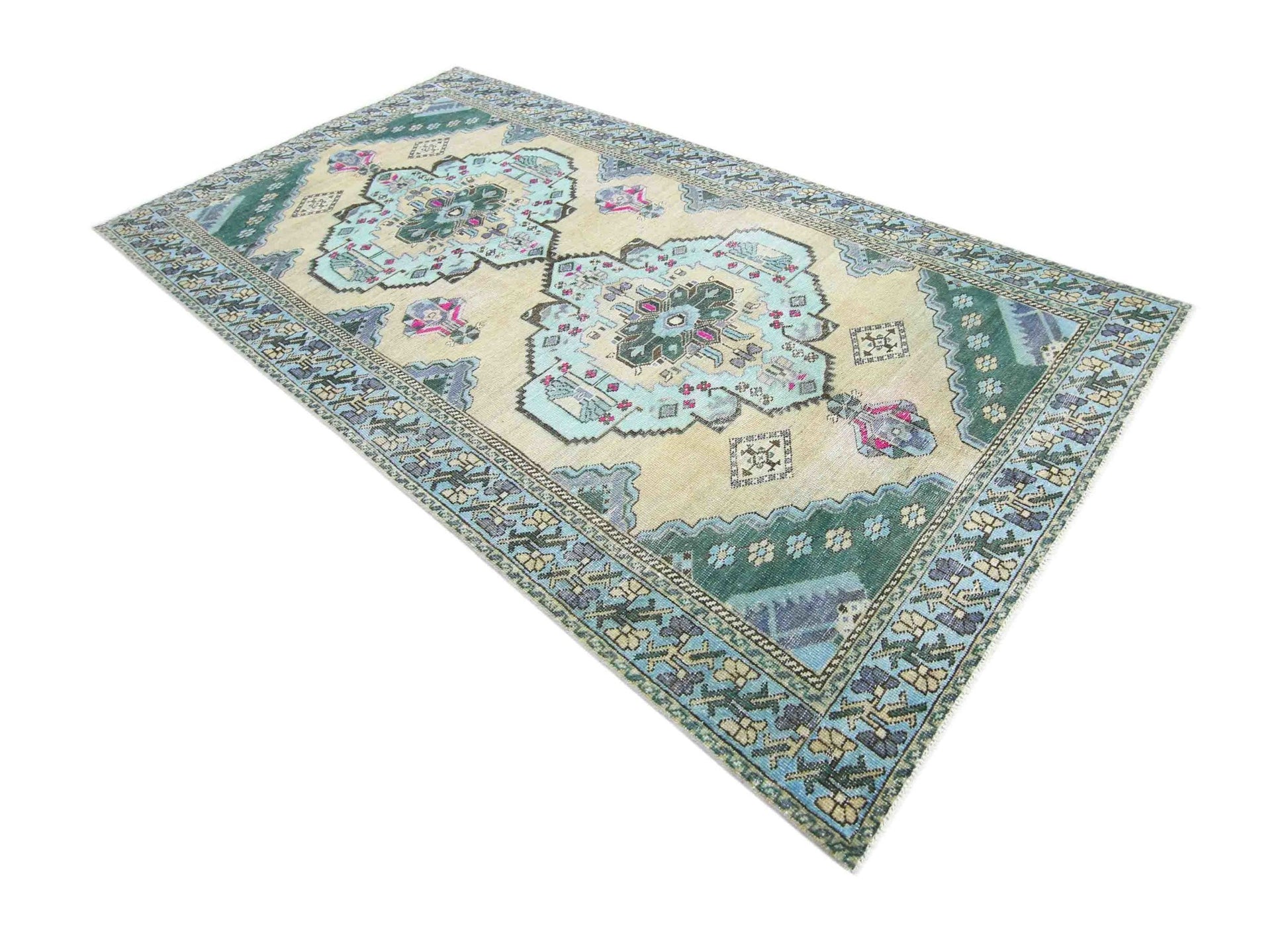 Handmade Vintage Persian Rug | 326 x 168 cm | 10'9" x 5'6" - Najaf Rugs & Textile