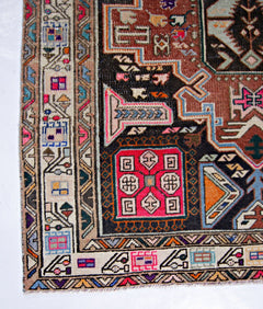 Handmade Vintage Persian Hallway Runner | 281 x 104 cm | 9'3" x 3'5" - Najaf Rugs & Textile