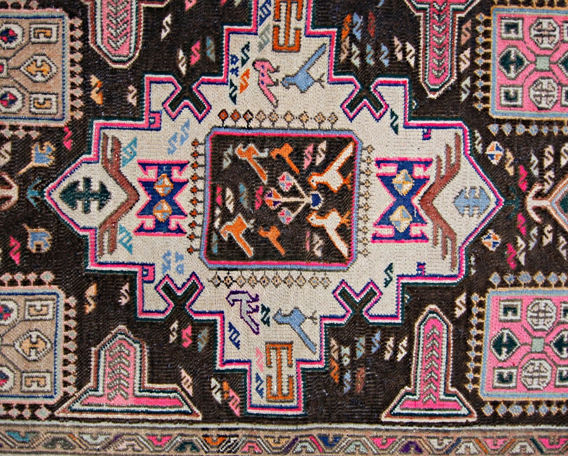 Handmade Vintage Persian Hallway Runner | 281 x 104 cm | 9'3" x 3'5" - Najaf Rugs & Textile