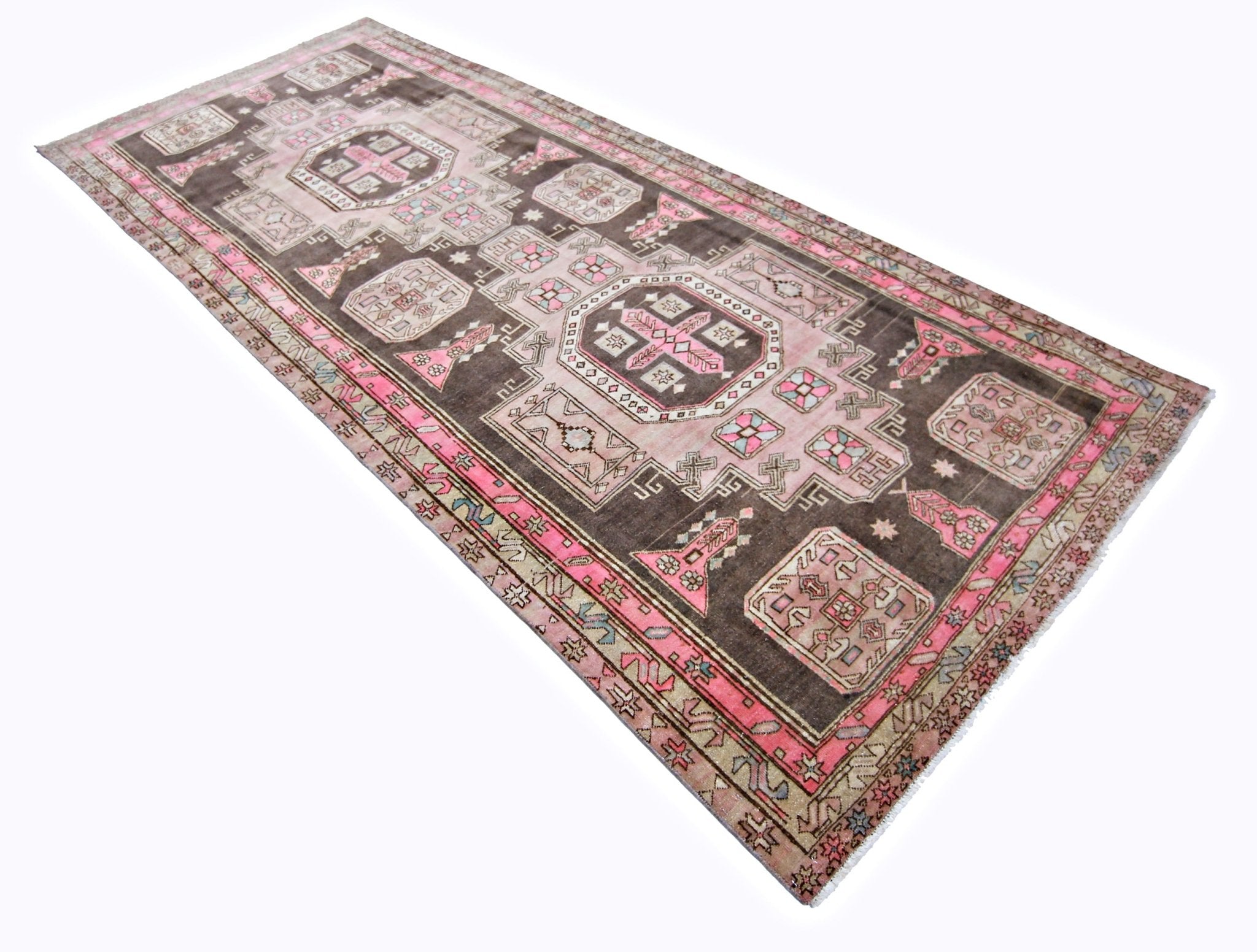 Handmade Vintage Persian Rug | 327 x 139 cm | 10'9" x 4'7" - Najaf Rugs & Textile