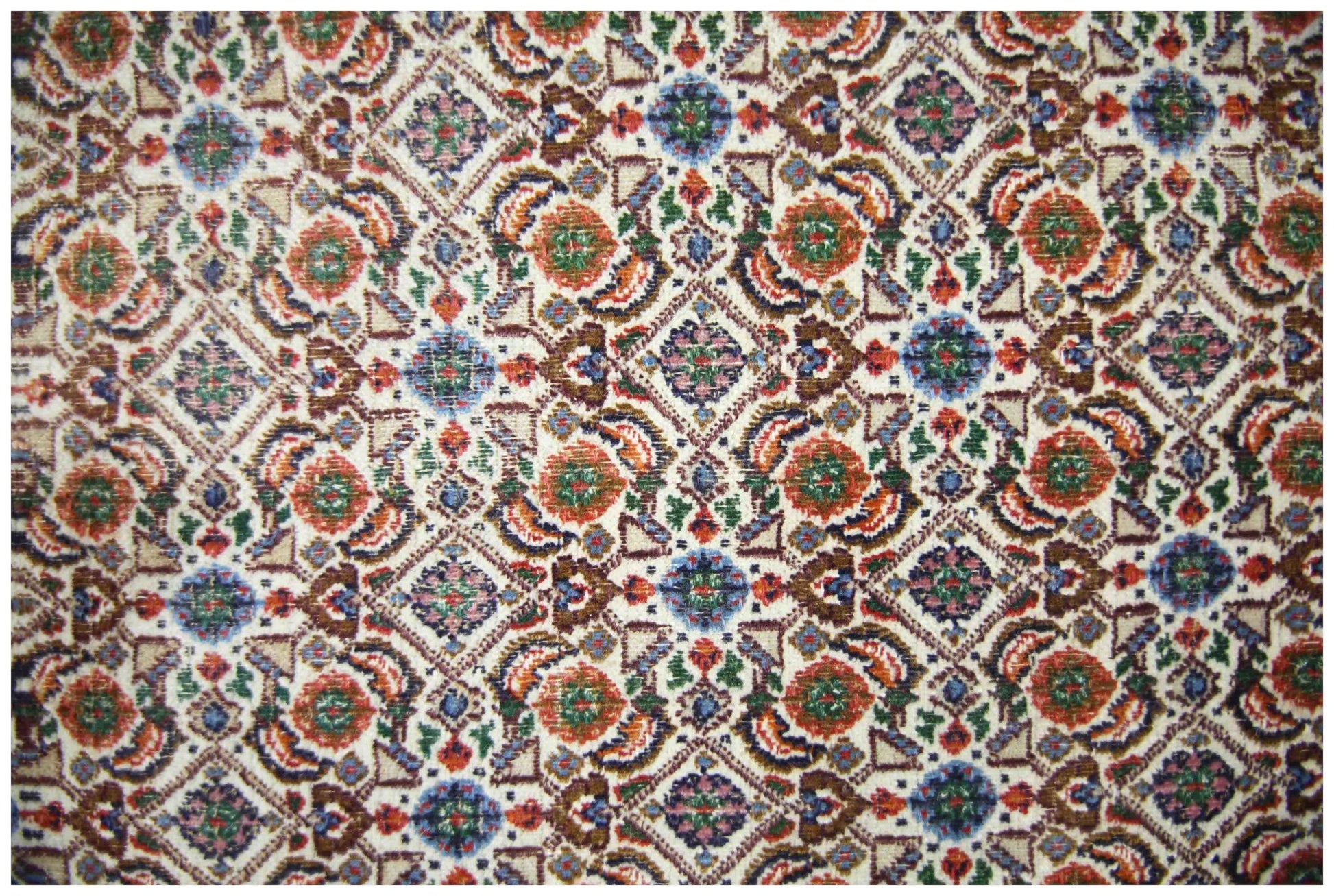 Handmade Vintage Persian Moud Rug | 196 x 189 cm | 6'5" x 6'3" - Najaf Rugs & Textile