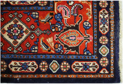 Handmade Vintage Persian Moud Rug | 243 x 196 cm | 8' x 6'5" - Najaf Rugs & Textile