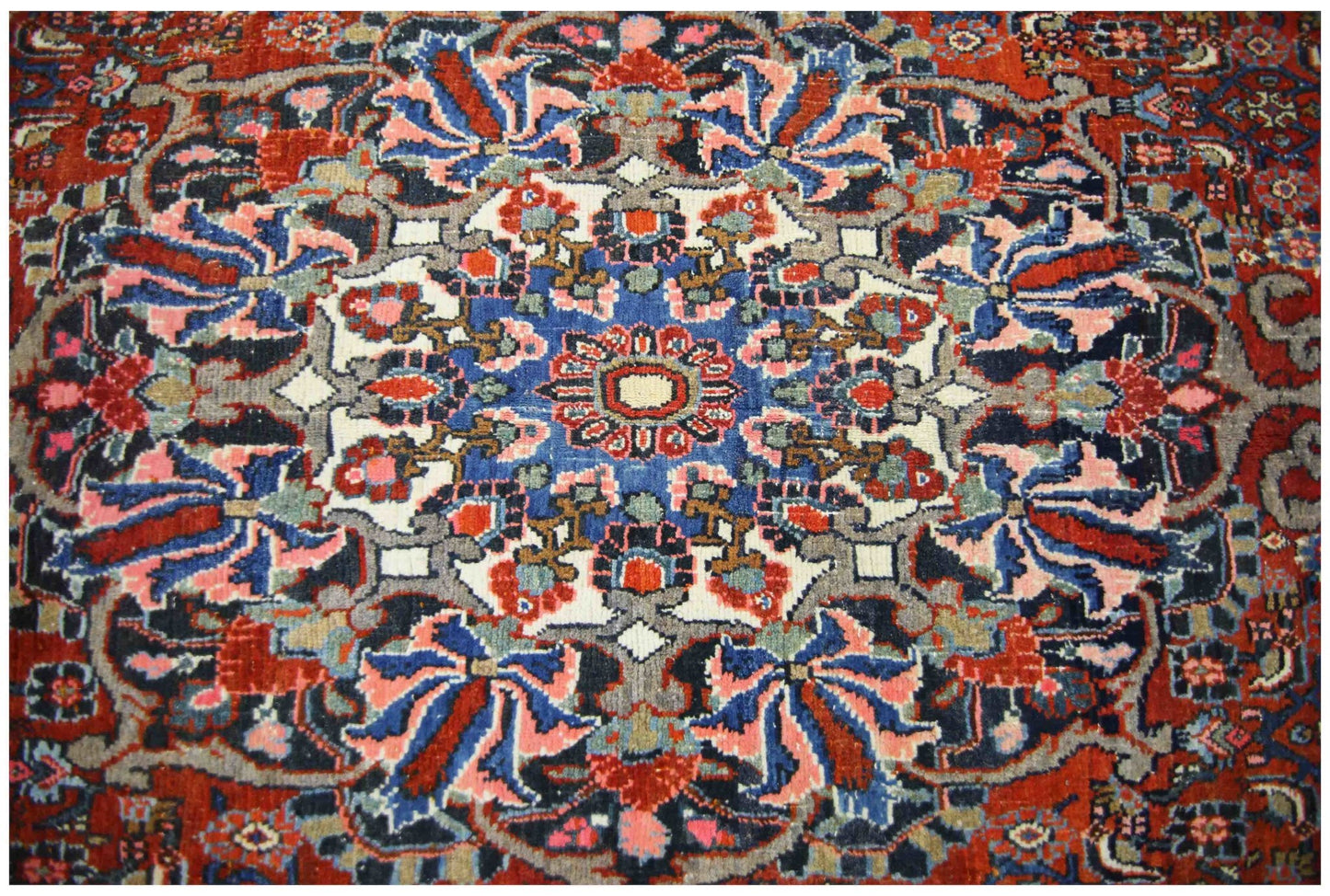 Handmade Vintage Persian Moud Rug | 297 x 212 cm | 9'9" x 6'11" - Najaf Rugs & Textile