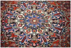 Handmade Vintage Persian Moud Rug | 297 x 212 cm | 9'9" x 6'11" - Najaf Rugs & Textile