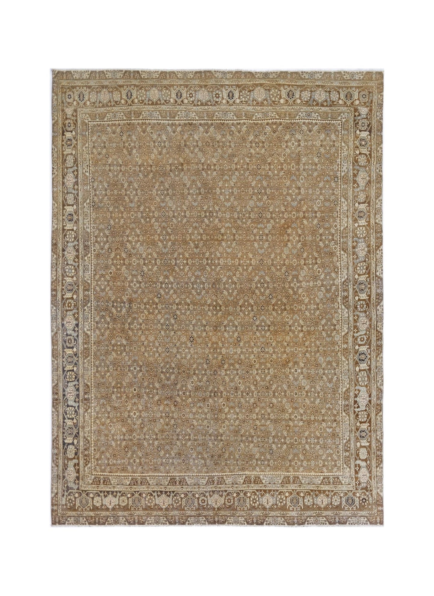 Handmade Vintage Persian Tabriz Rug | 333 x 250 cm | 10'11" x 8'2" - Najaf Rugs & Textile