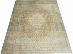 Handmade Vintage Traditional Pakistani Rug | 345 x 249 cm | 11'4" x 8'2" - Najaf Rugs & Textile