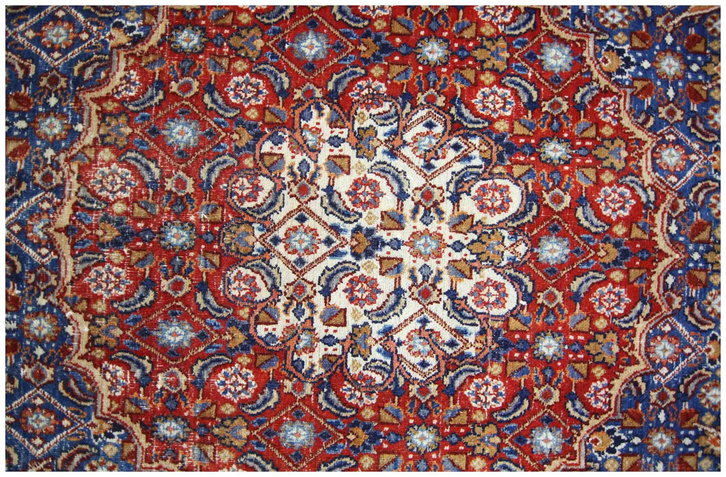 Handmade Vintage Persian Moud Rug | 361 x 260 cm | 11'10" x 8'6" - Najaf Rugs & Textile