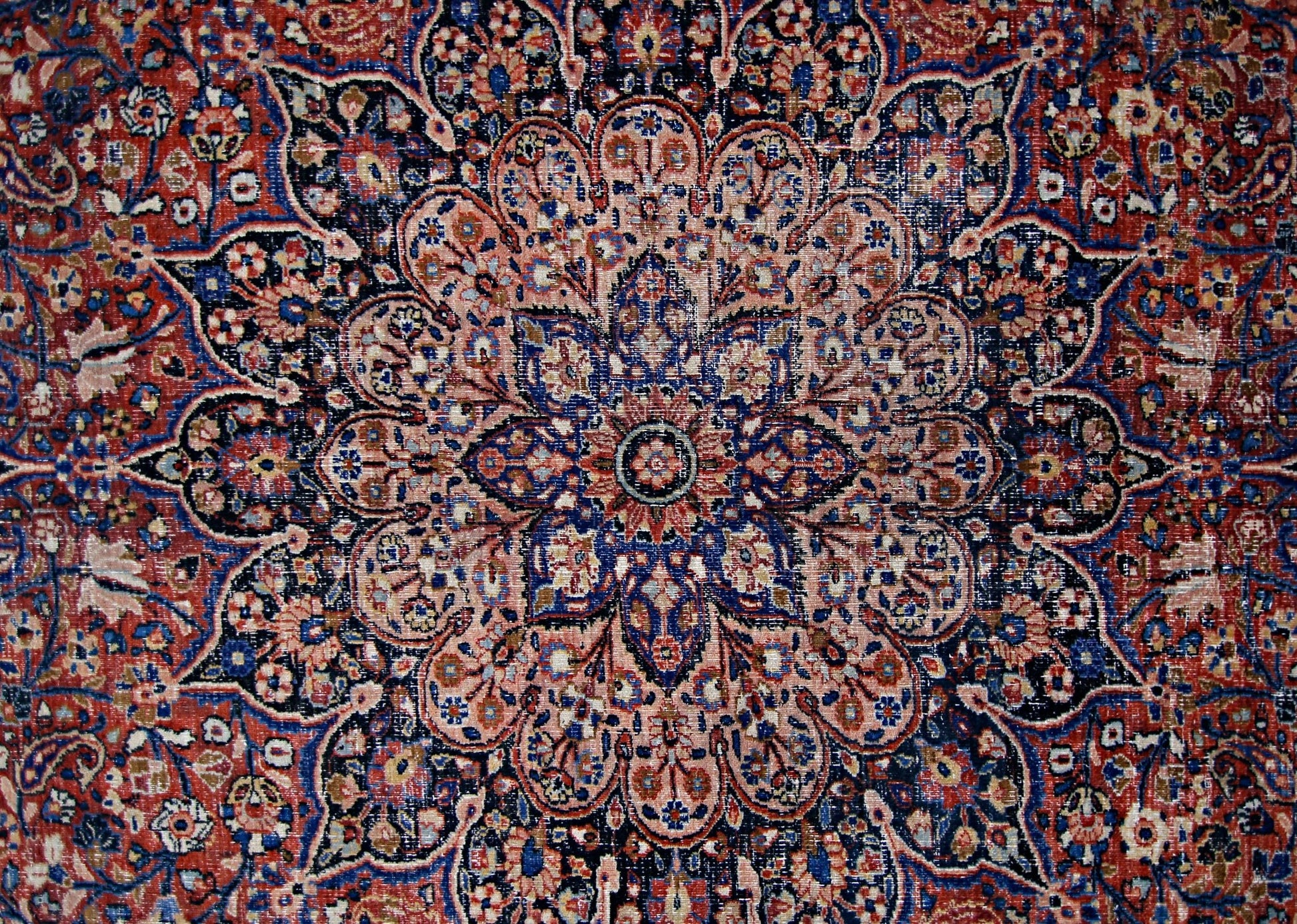 Handmade Vintage Persian Moud Rug | 399 x 287 cm | 13'1" x 9'5" - Najaf Rugs & Textile