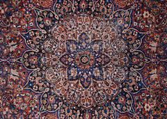 Handmade Vintage Persian Moud Rug | 399 x 287 cm | 13'1" x 9'5" - Najaf Rugs & Textile